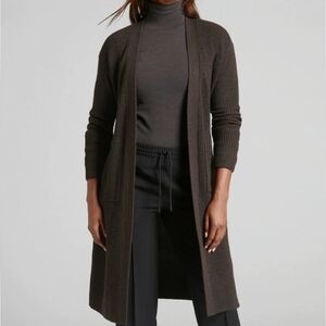 Athleta Scenic Wrap Sweater Cardigan Walnut Brown Heather Size 3X